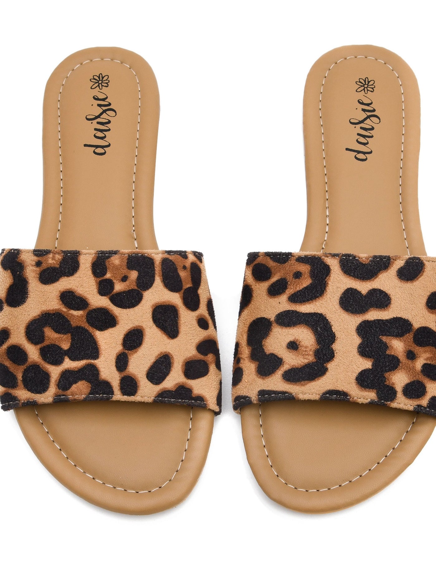 Animal Print Double Strap Casual Flats - View 5