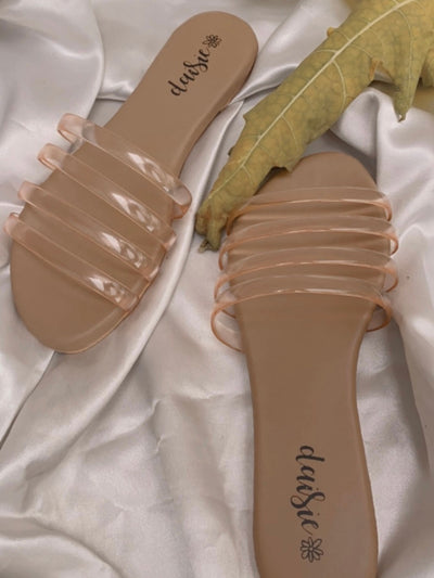 Naked 4 Strap Nude Look Flats - view 1
