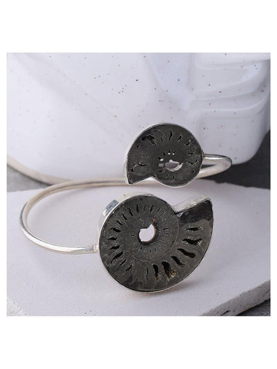 Spiral Pyrite Ammonite Bracelet - View 1
