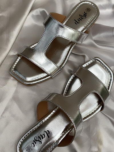 Solid Silver Festive Flats - View 1