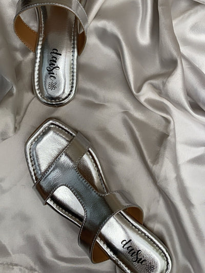 Solid Silver Festive Flats - View 4