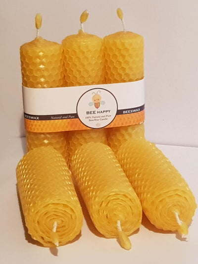 BEE Happy | Pure Beeswax Hand-Rolled Candle (pack of 3) - View 3