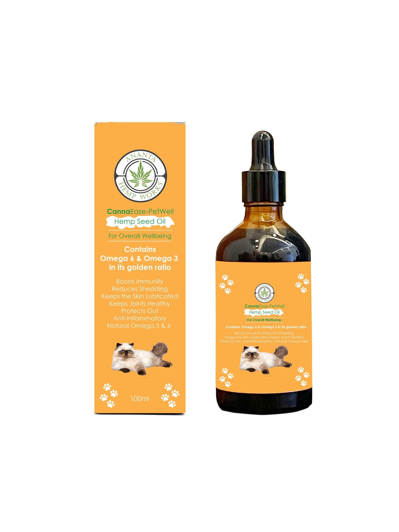 CANNAEASE PETWELL - HEMP SEED OIL FOR CAT 100ML