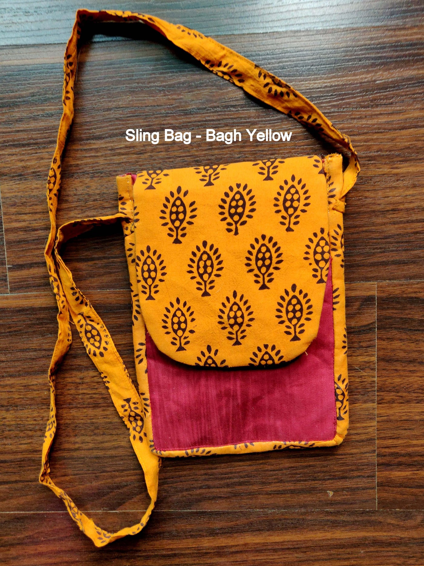 Mini Sling Bag - Bagh Yellow -View 1