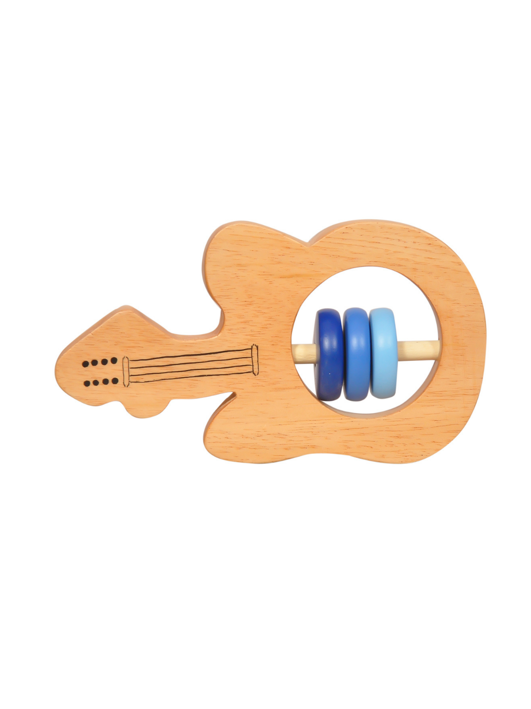 Wooden Guitar Rattle - View 2