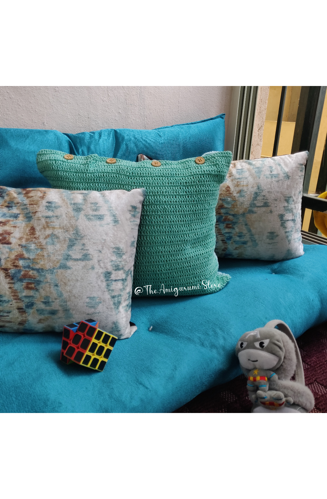 crochet cushion cover - image - 1