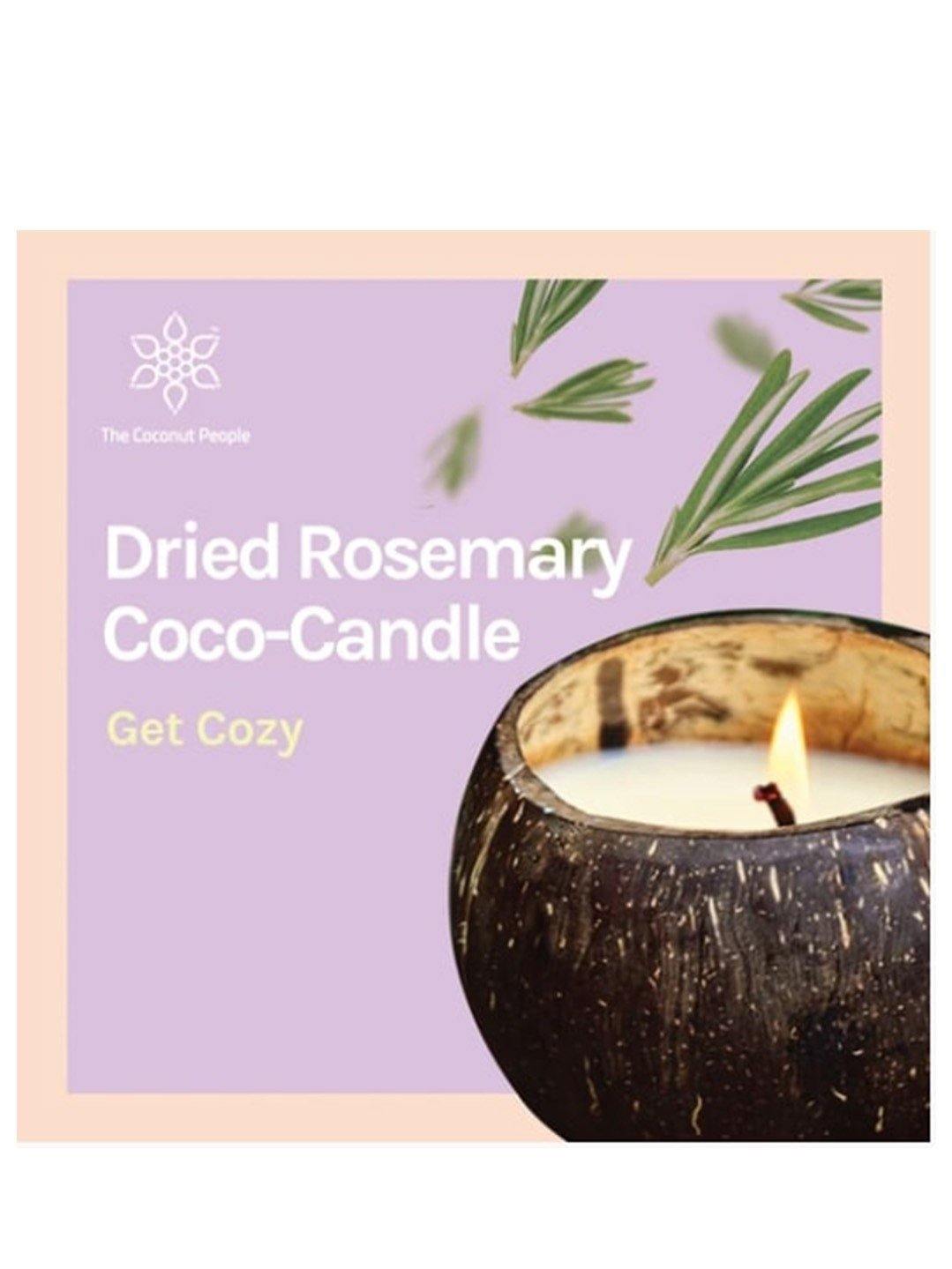 Dried Rosemary Coco-Candle - The Coconut People - View 6